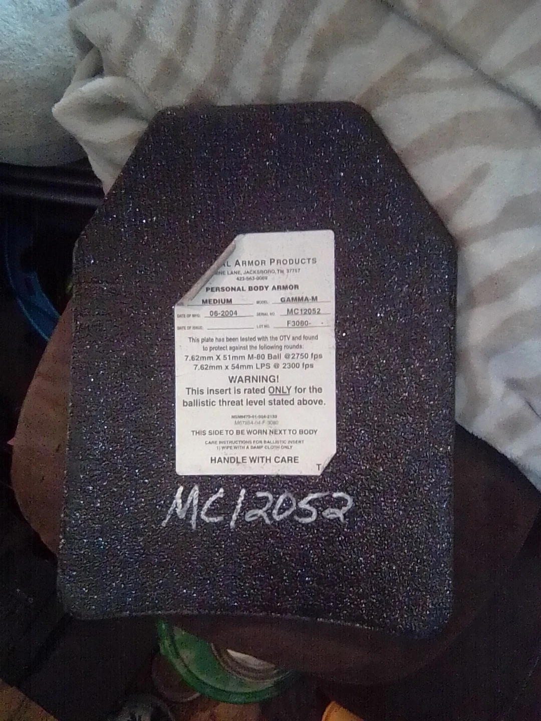 GAMMA-M Personal Body Armor Plate MC12052 Medium - photo 3
