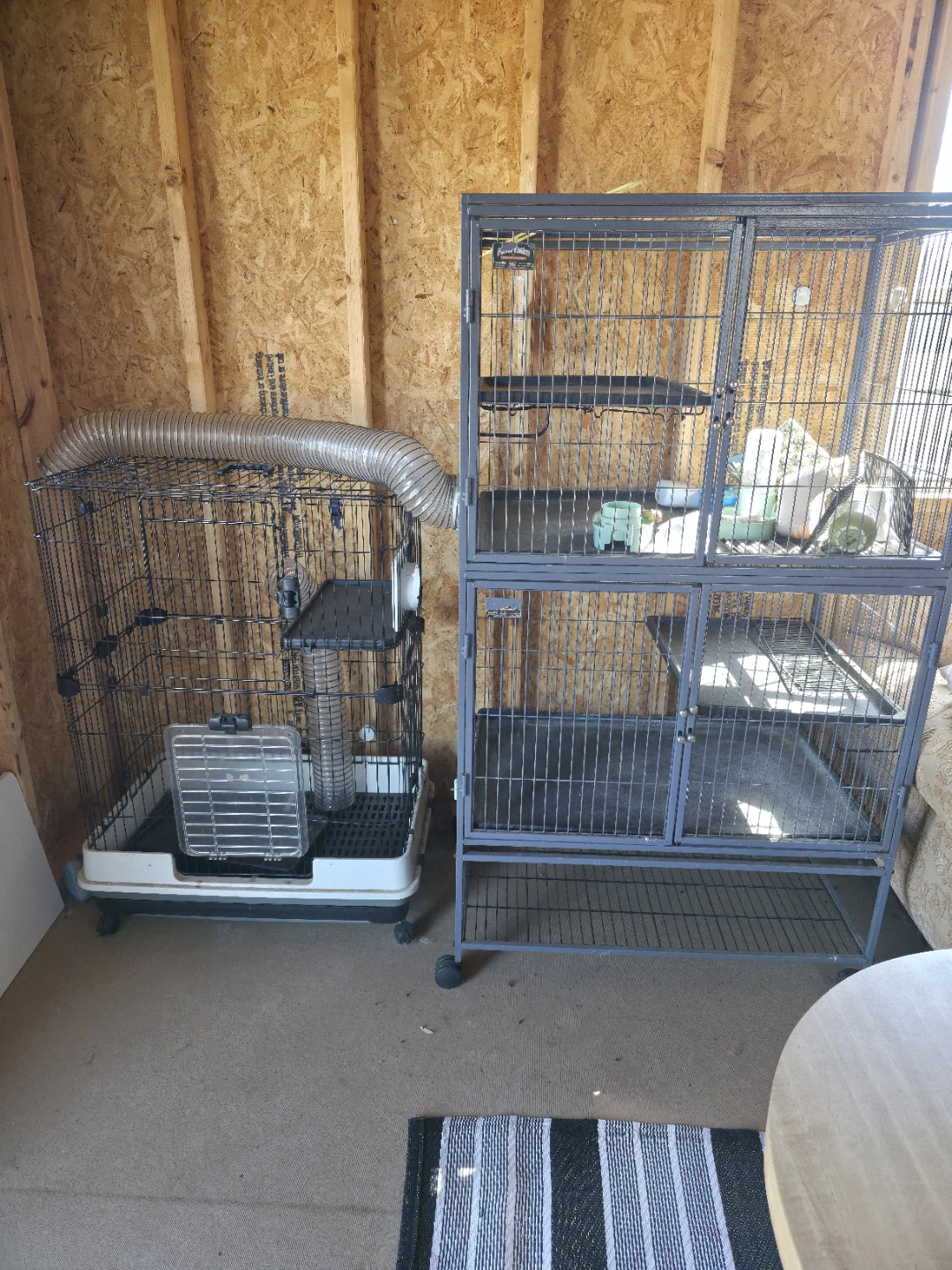 Two Pet Cages with Accessories
