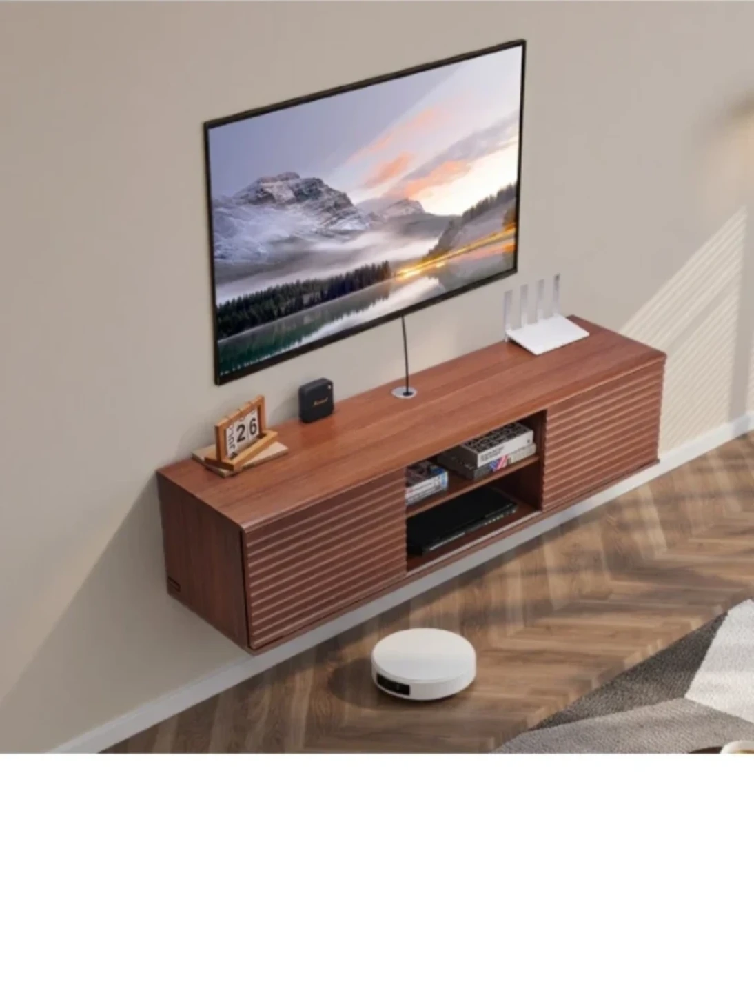 Walnut Entertainment Unit - 60" Long