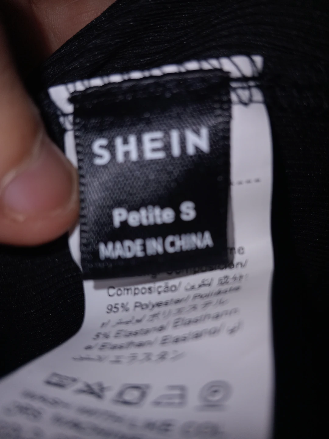 SHEIN Petite S Black Long Sleeve Crop Top - photo 4