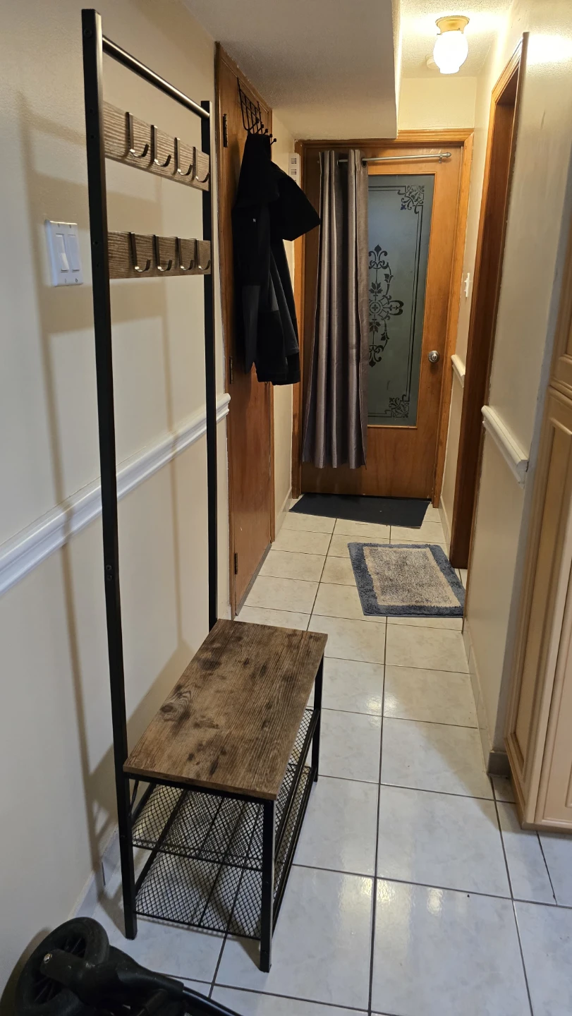 Hallway Coat Rack with Shoe Storage Bench - photo 2