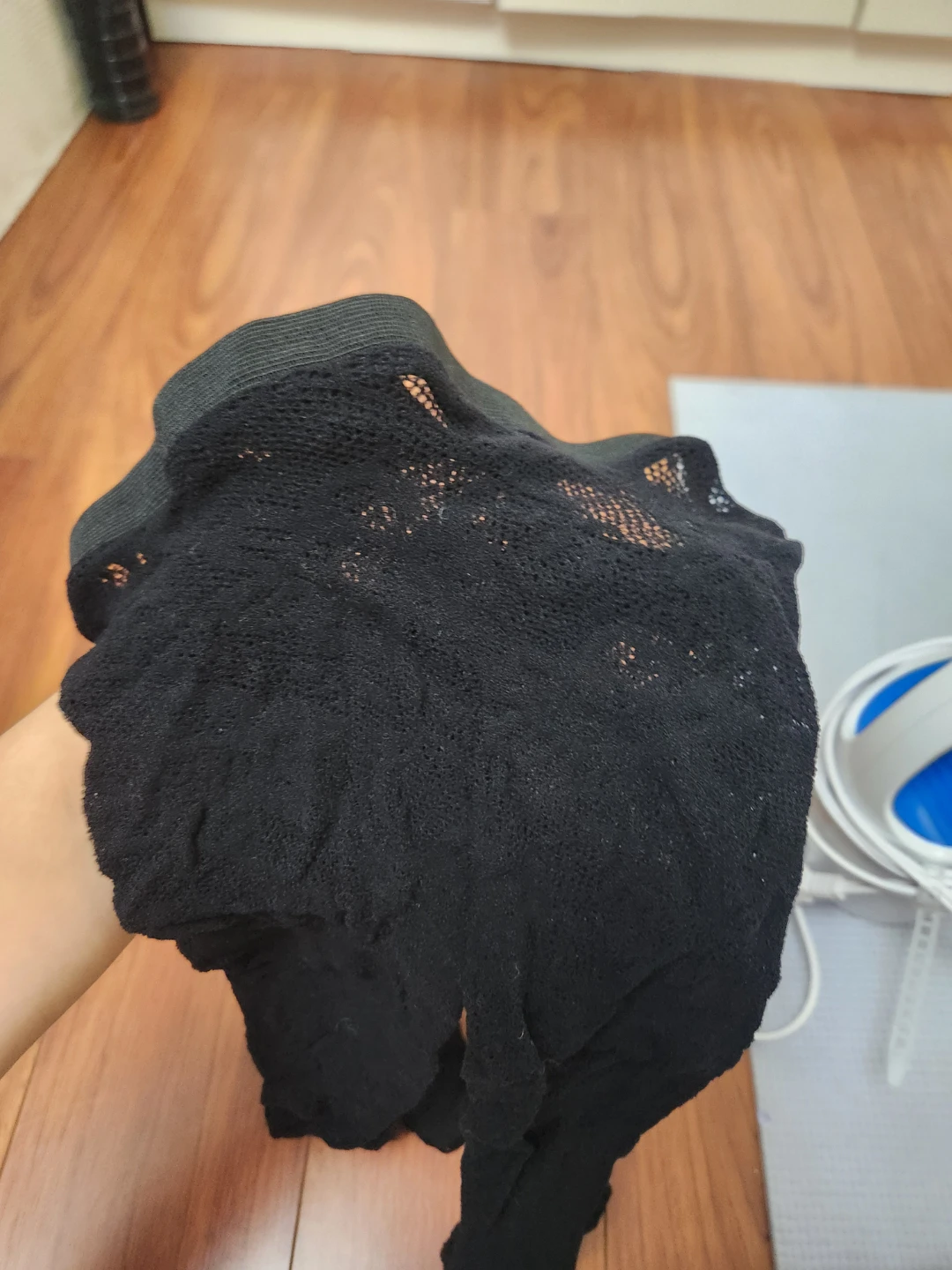 Black lace tights