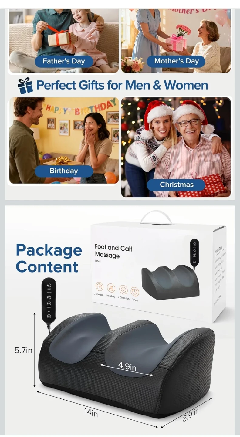 Rechargeable Foot and Calf Massager with Heat - photo 2