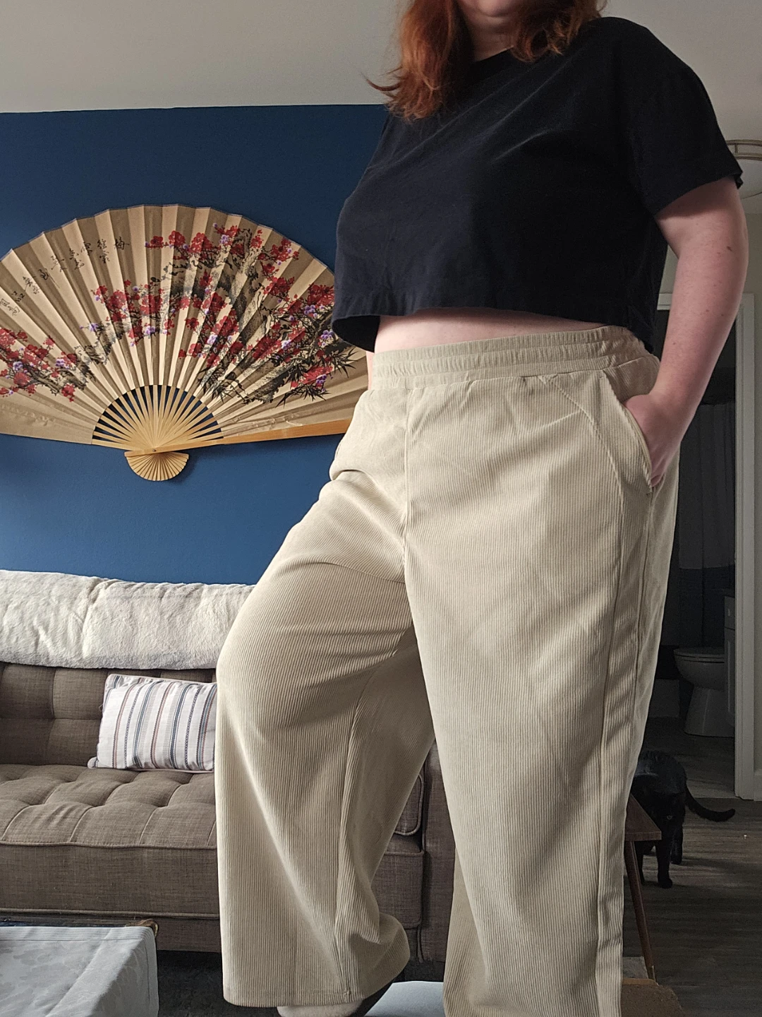 Beige Corduroy Wide Leg Pants - photo 3