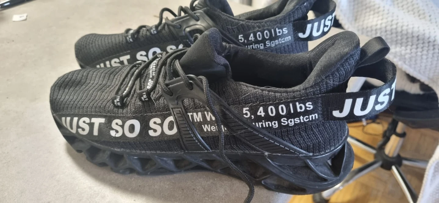 Black "JUST SO SO" Sneakers