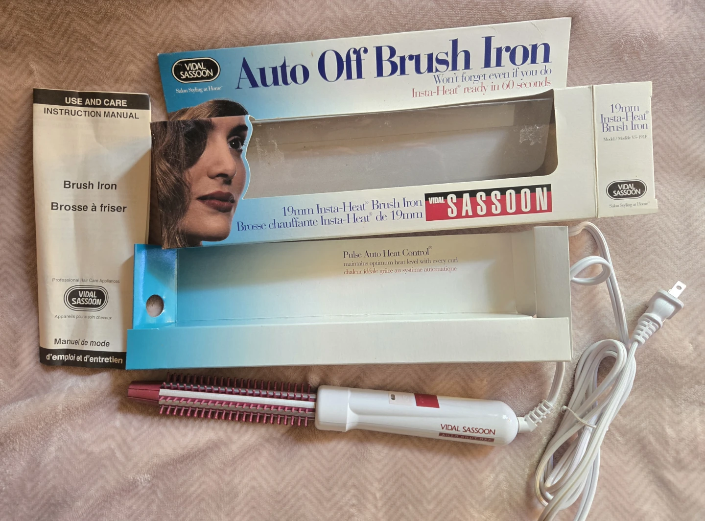 Vintage Vidal Sassoon 19mm Auto Off Brush Iron