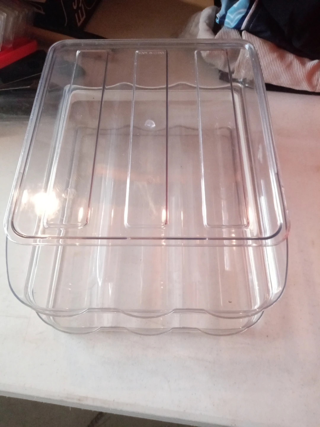 Clear Plastic Egg Storage Container with Lid - photo 2