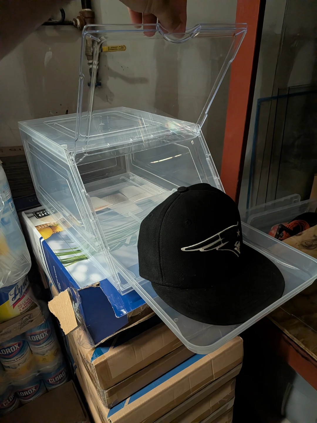 Clear Drop Front Hat Box Storage Container 🌱 - photo 2
