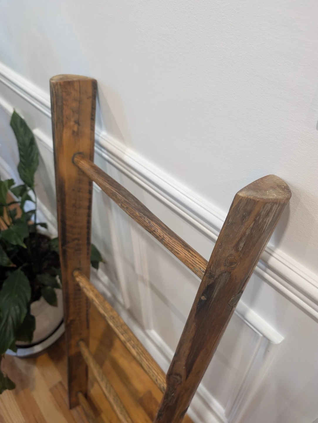 Antique Apple Picking Wooden Blanket Ladder - photo 5