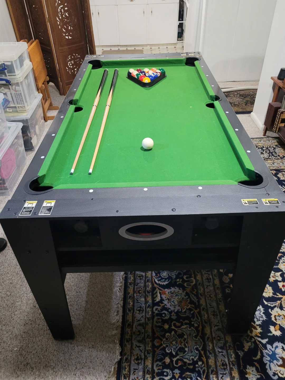 Multi-Game Table: Pool, Air Hockey, and More!