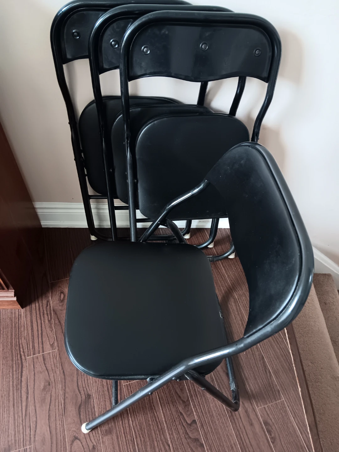 Set of 4 Black Folding Chairs
