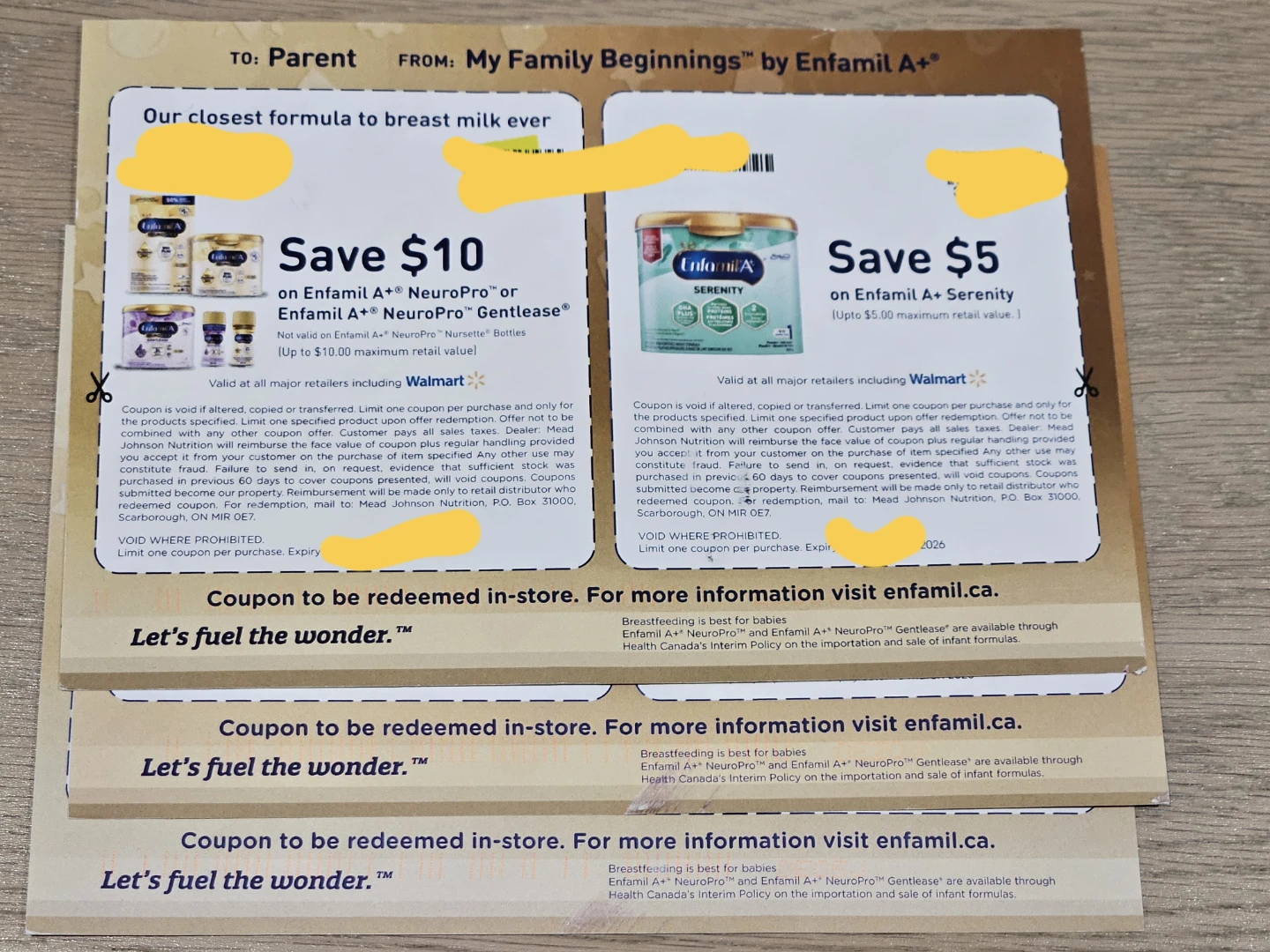Enfamil formula coupons