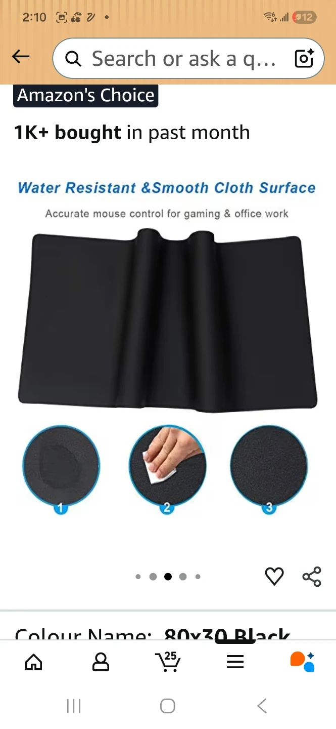 Black Extended Gaming Mouse Pad 80x30 cm - photo 5