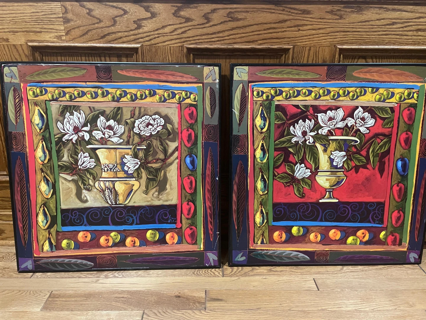Pair of Framed Floral Art Prints