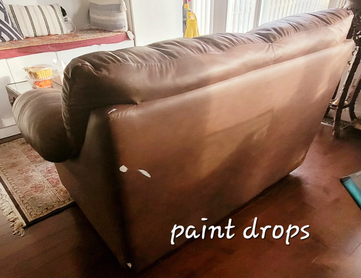 Three Genuine Leather Top Arm Sofas-. - photo 4