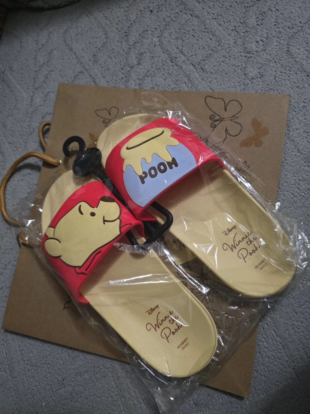 TRAVEL SALE! Japan Winnie the Pooh Slides - US Size 4-6 Youth