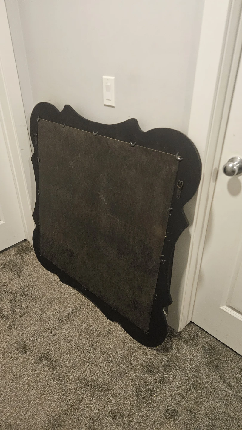 Large Black Ornate Wall Mirror - photo 2