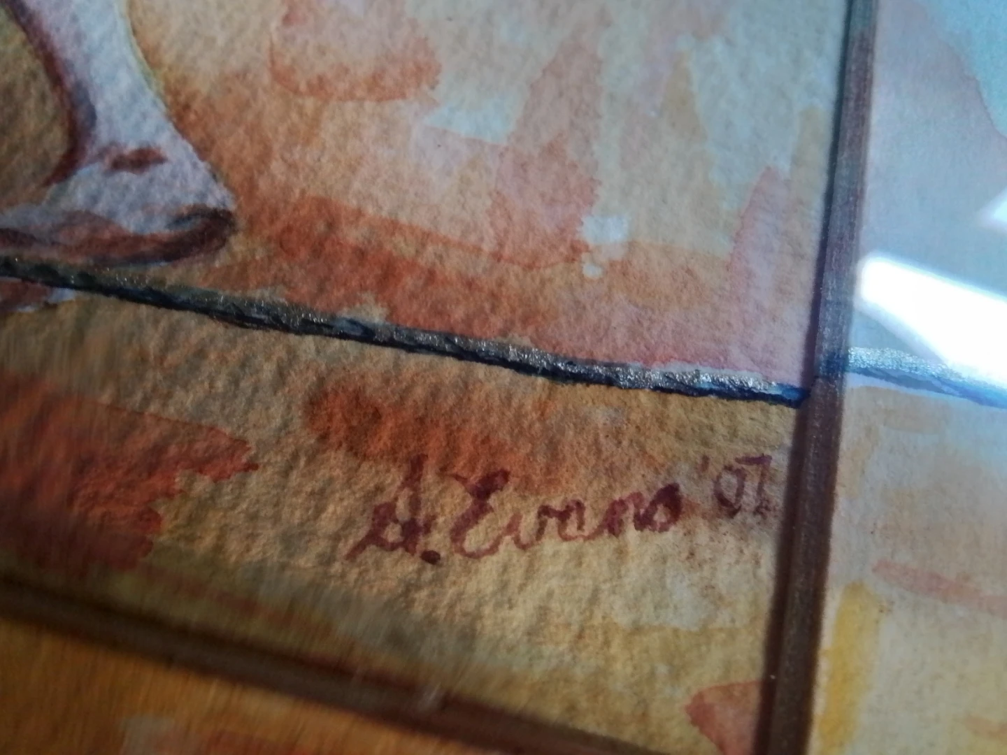 watercolor painting on paper by English Artist A.E. Evans 1907 - photo 5