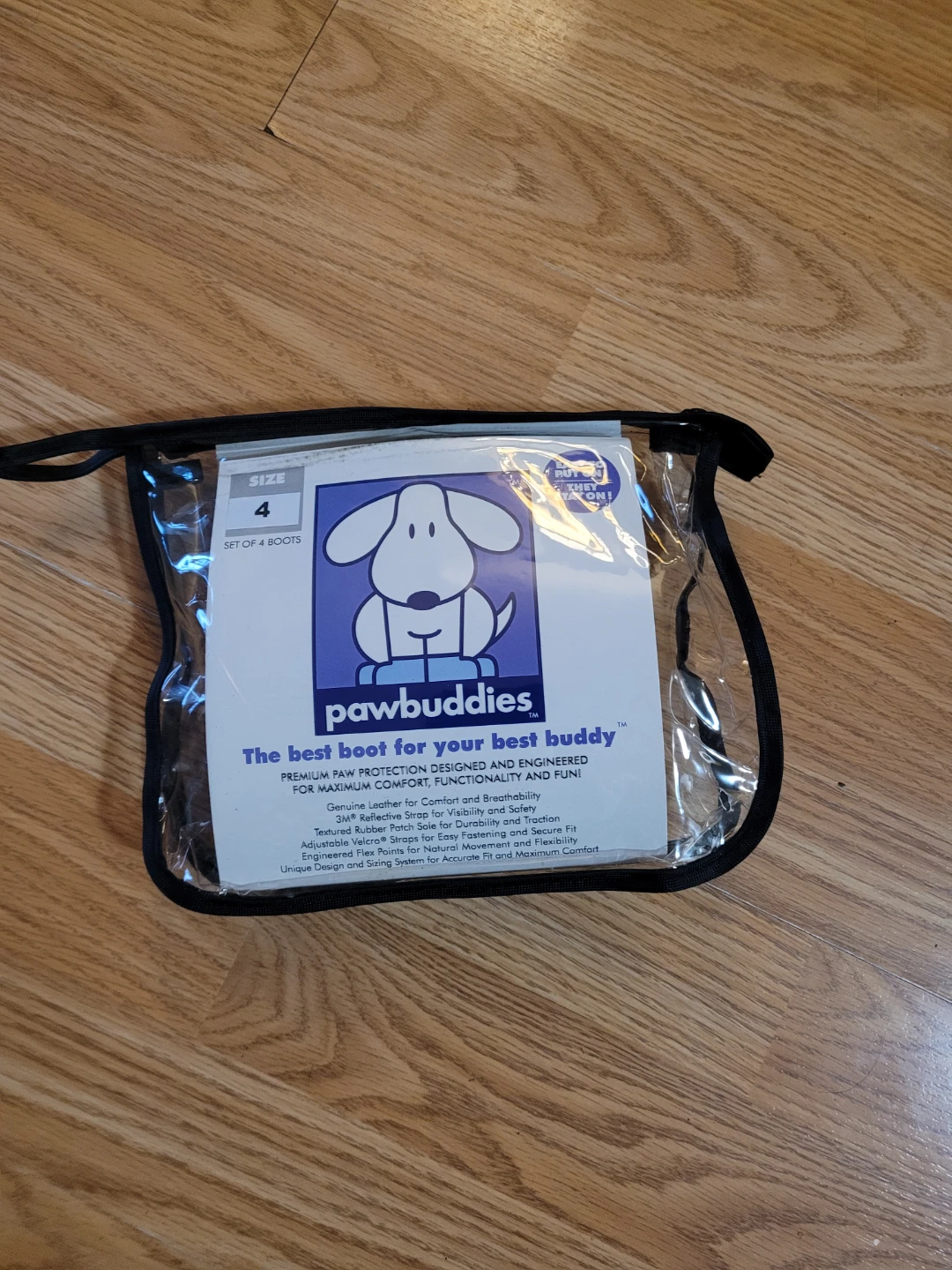 Pawbuddies Dog Boots Size 4 Set of 4