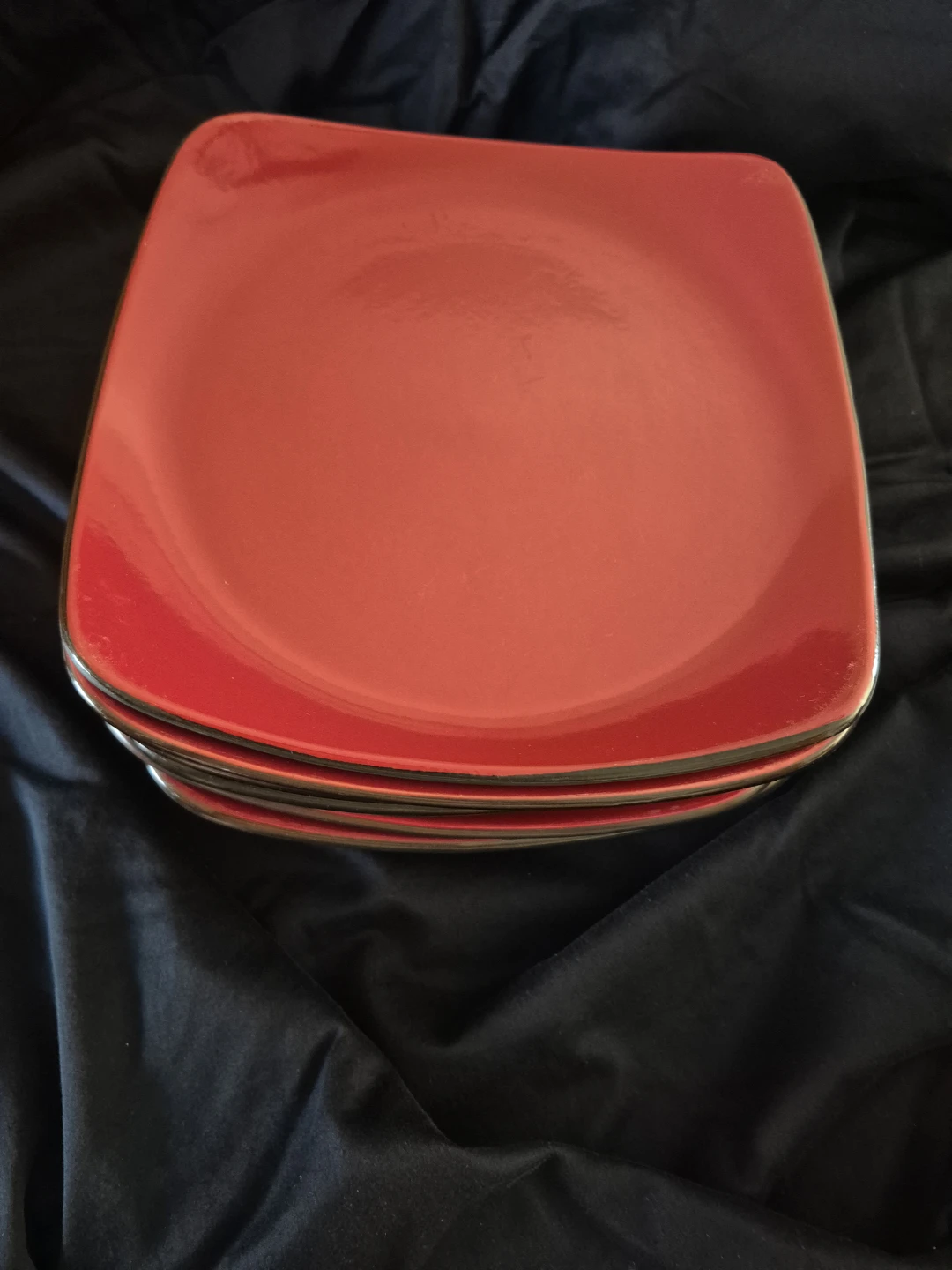 Hearthstone Stoneware Red Square Dinner Plates (Set of 6) - photo 2