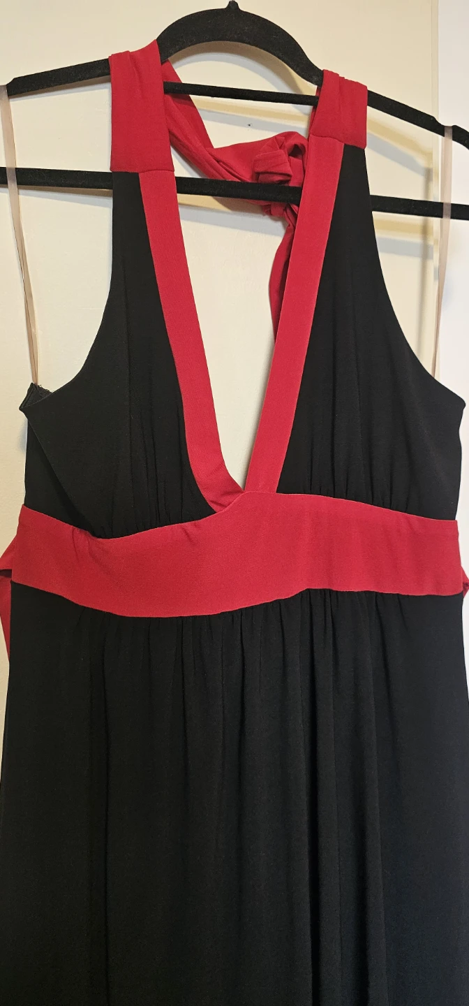 Black and Red Halter Dress - photo 2