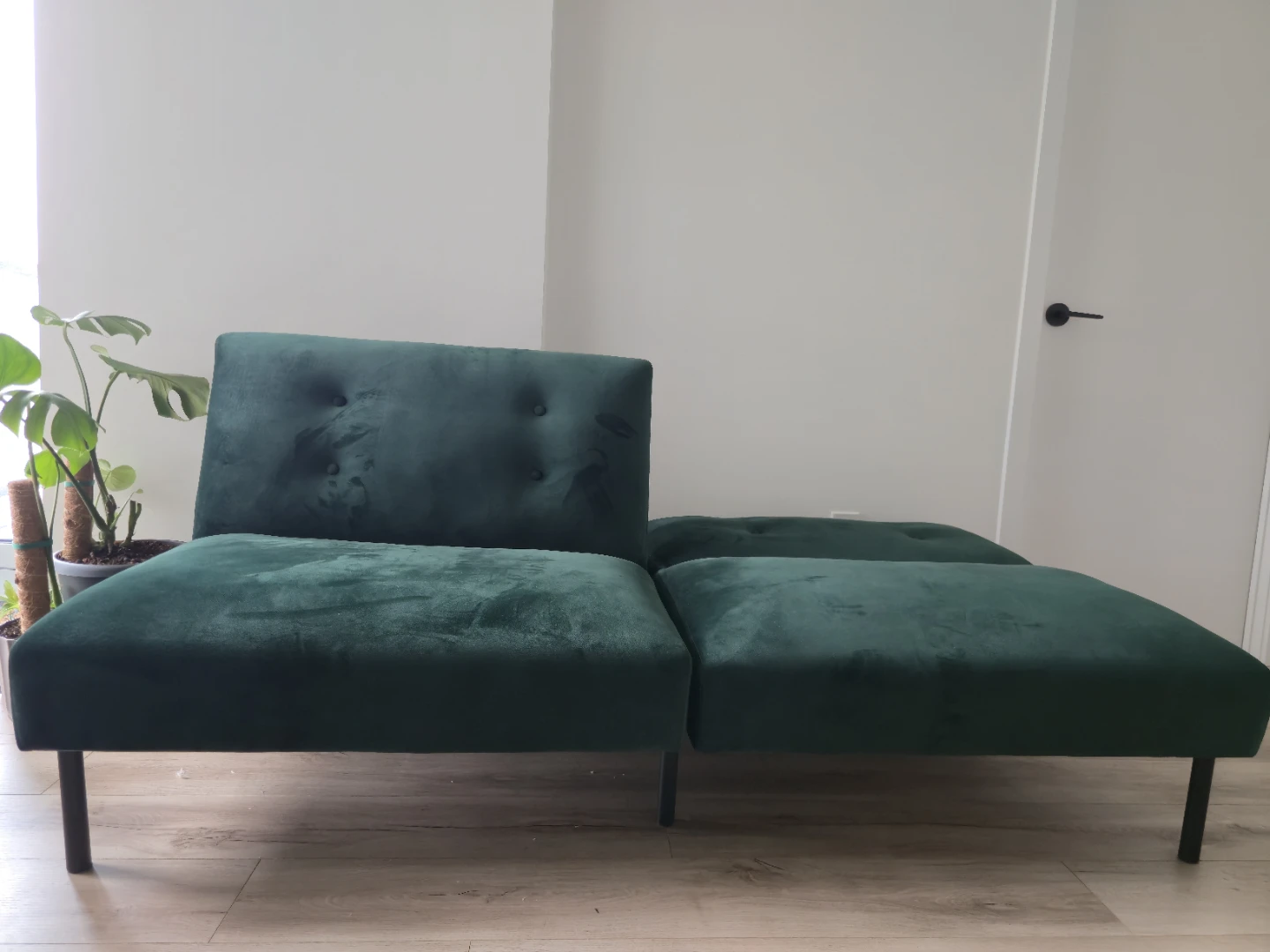 Green Velvet Loveseat/Sofa Bed - photo 4