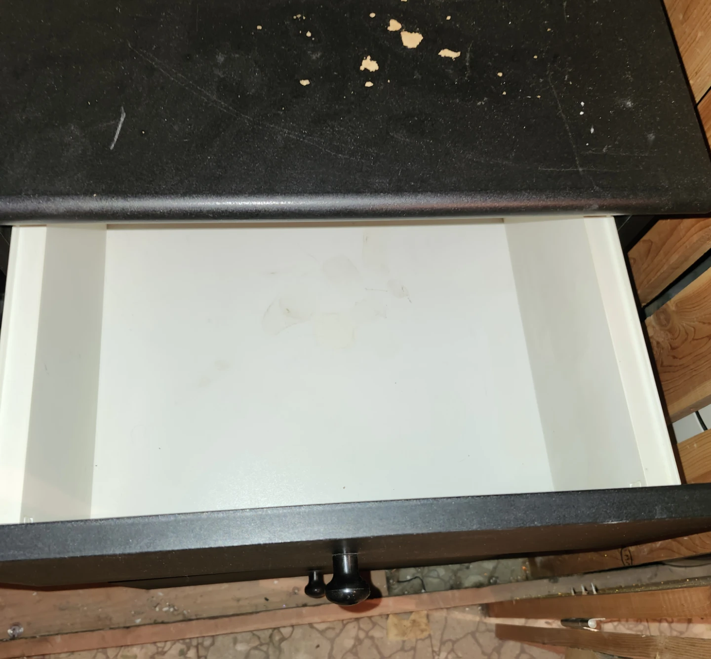Black 3-Drawer Bedside Cabinet - photo 2