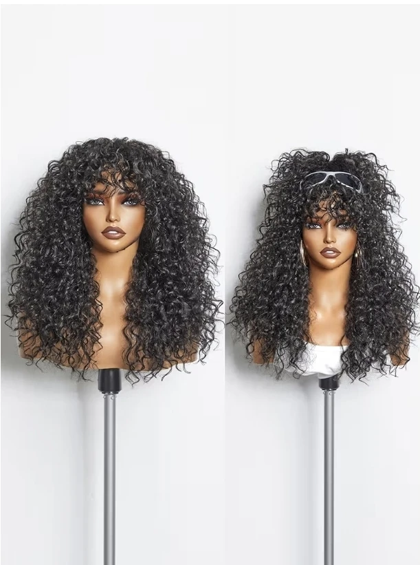 🥕Human Hair Glueless Curly Wig