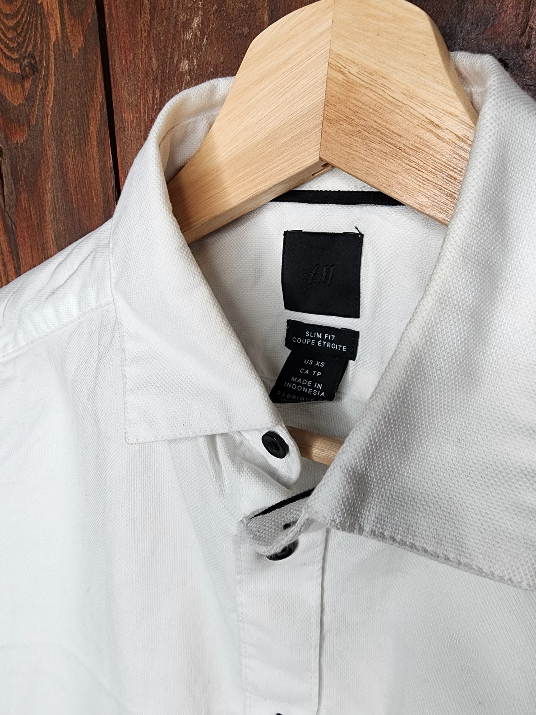 H&M Slim Fit Long Sleeve White Shirt - XS - photo 2
