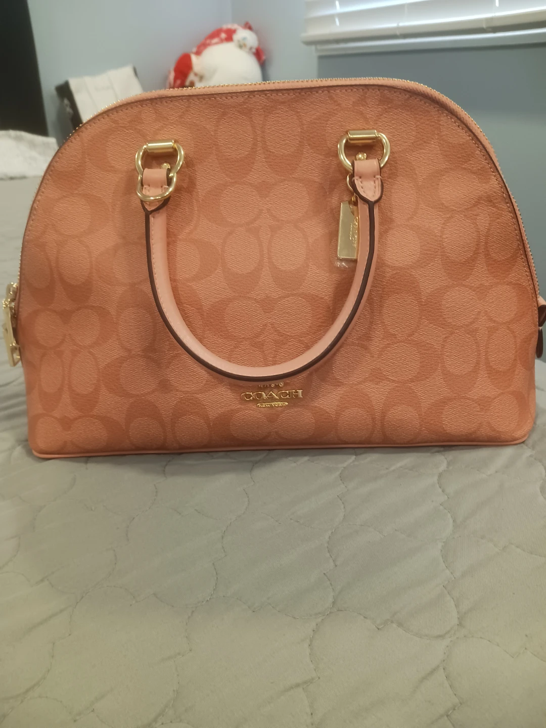 Coach Monogram Dome Satchel Handbag