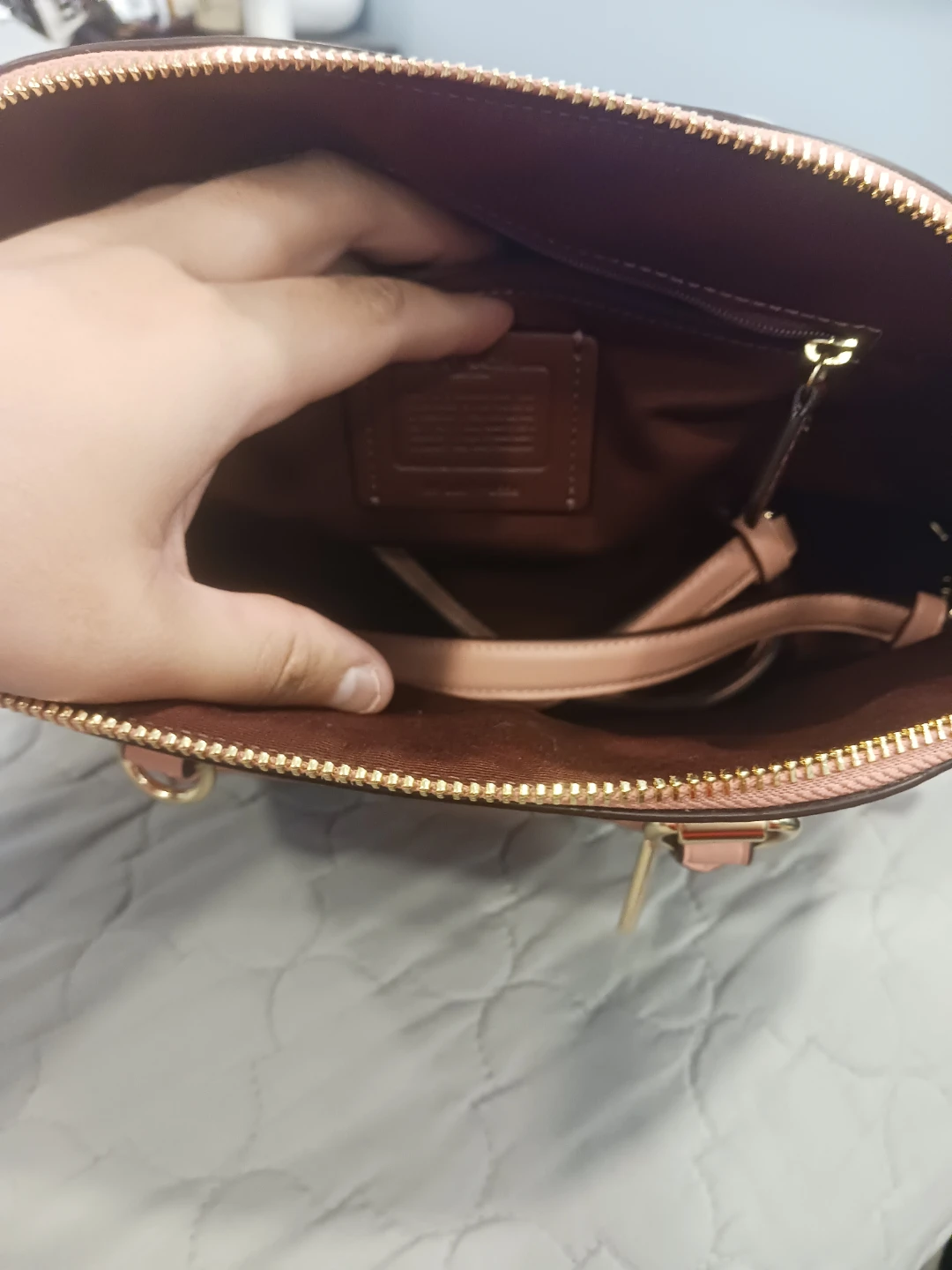 Coach Monogram Dome Satchel Handbag - photo 3