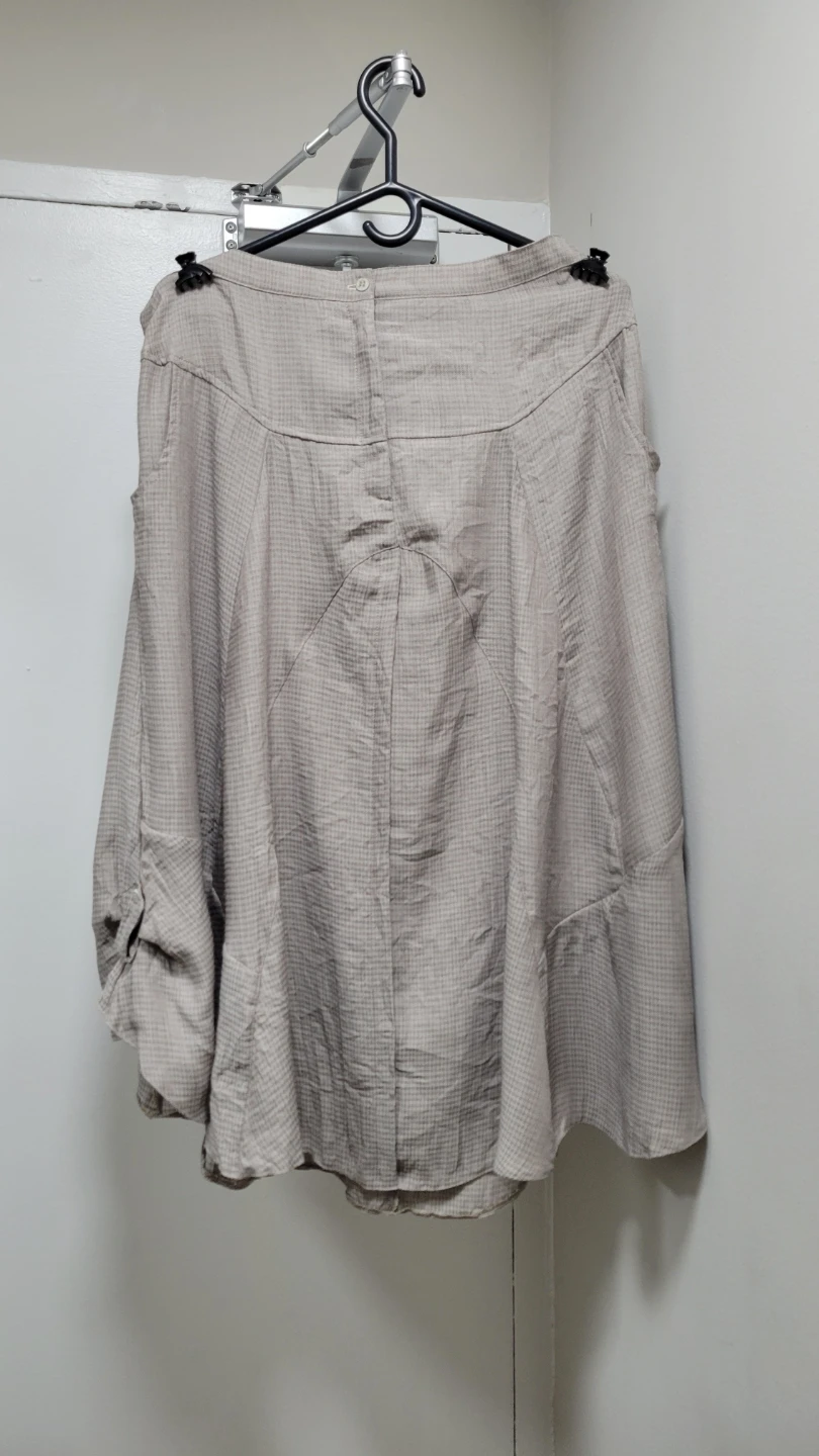 Light Brown Gingham Boho Style Skirt - photo 3