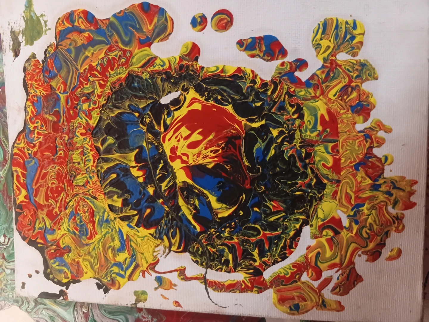 Abstract Pour Painting