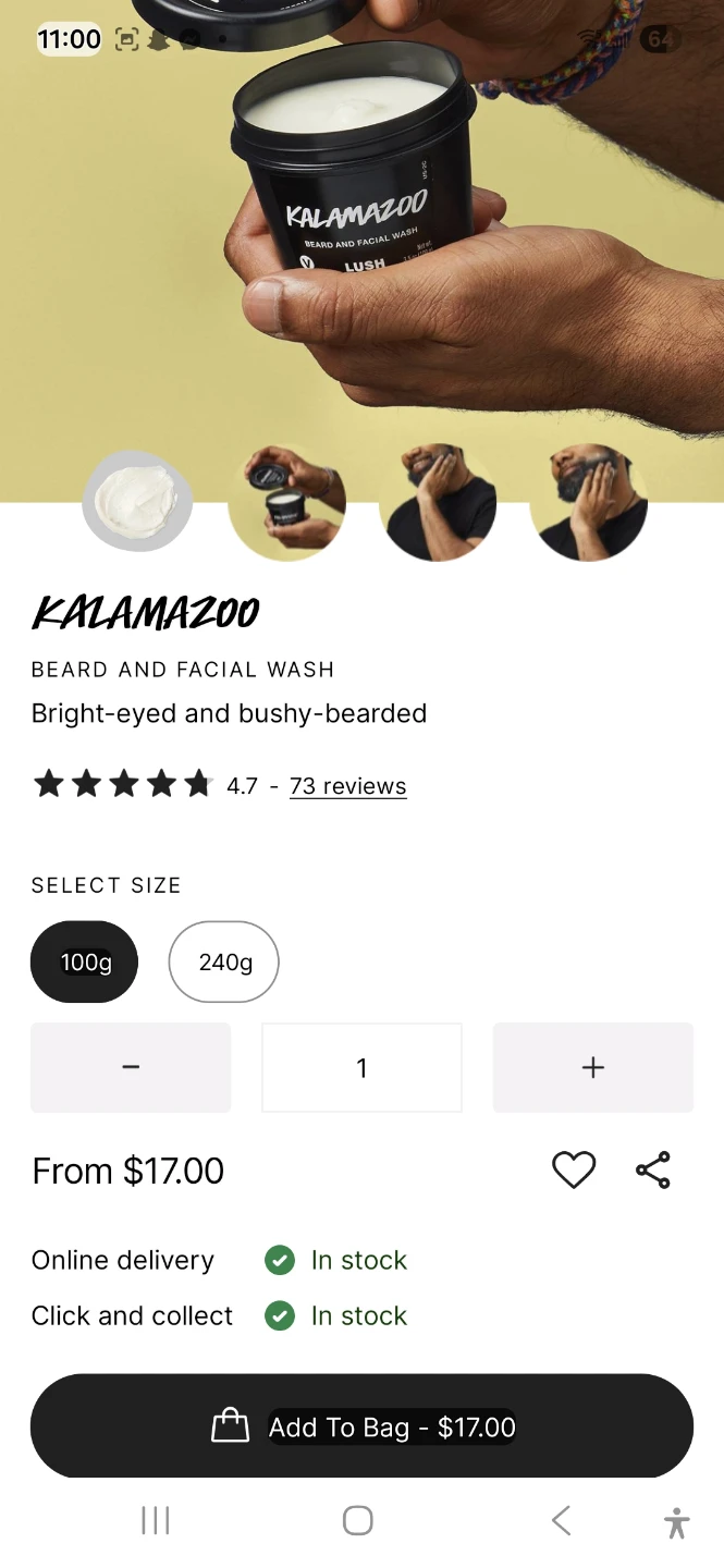 LUSH KalamazOO Beard and Facial Wash
