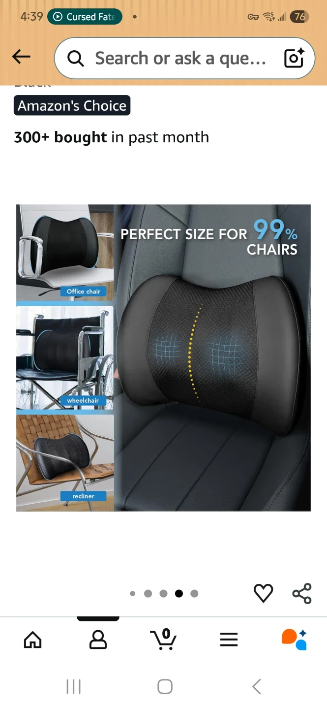 Lumbar support pillow