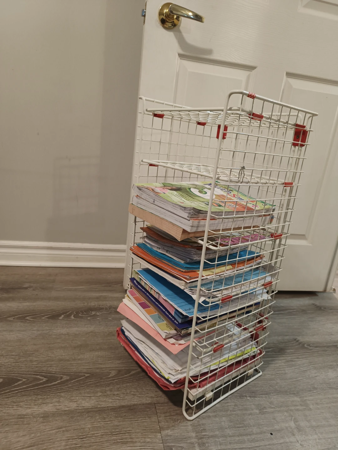 White Wire Rolling Shelves