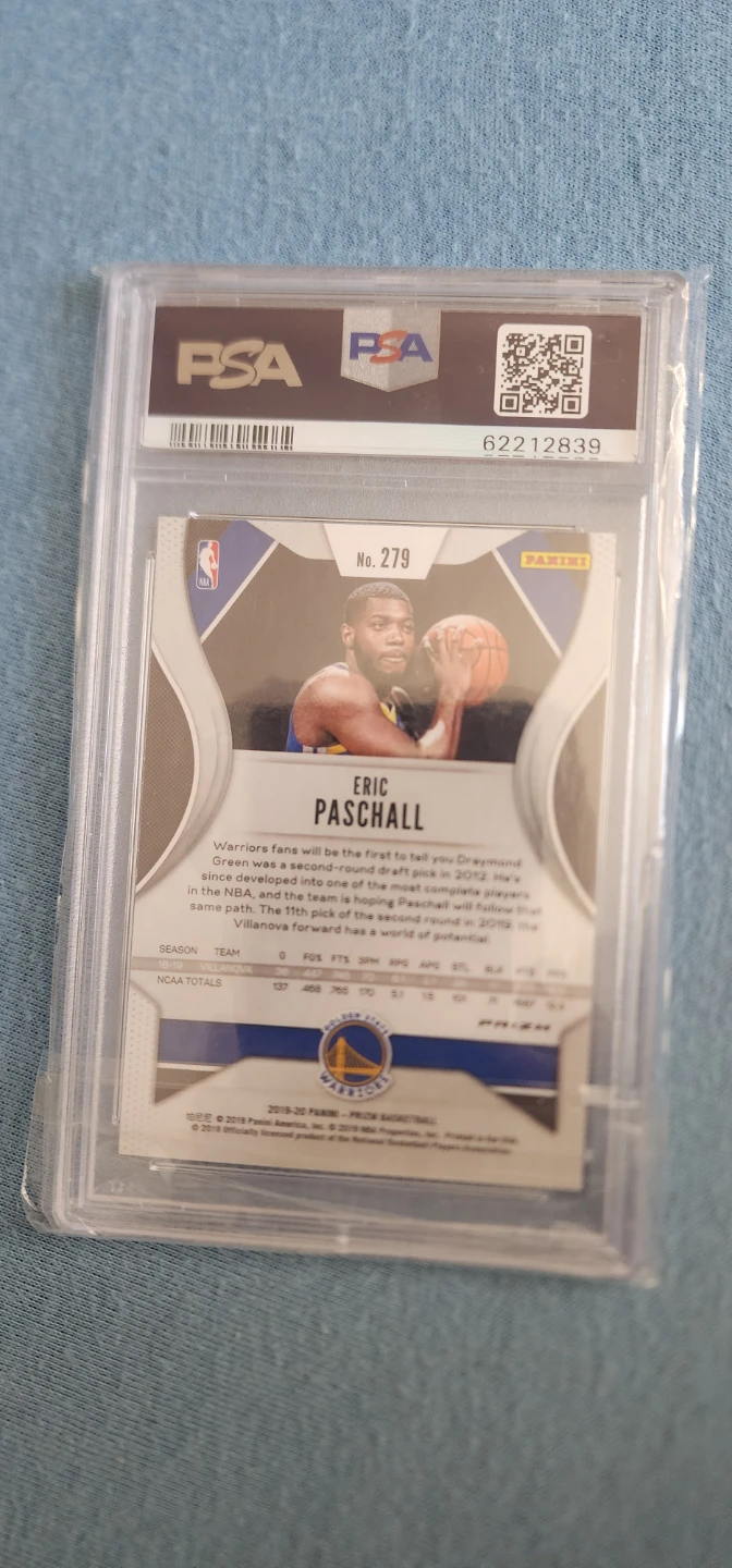 2019 Panini Prizm Eric Paschall #279 Gem MT 10 - photo 2