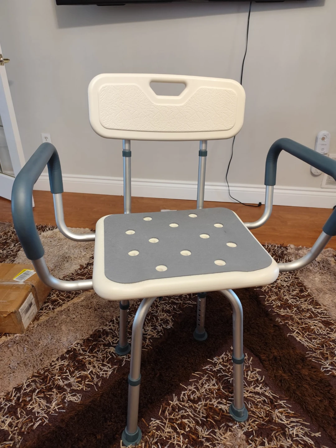 Swivel Shower Chair with Arms and Back - photo 2