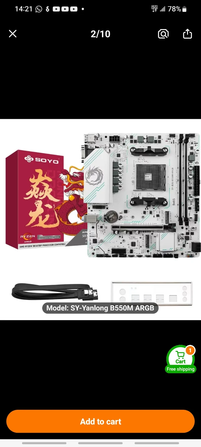 New-in-Box ⚽ B550M ARGB Motherboard