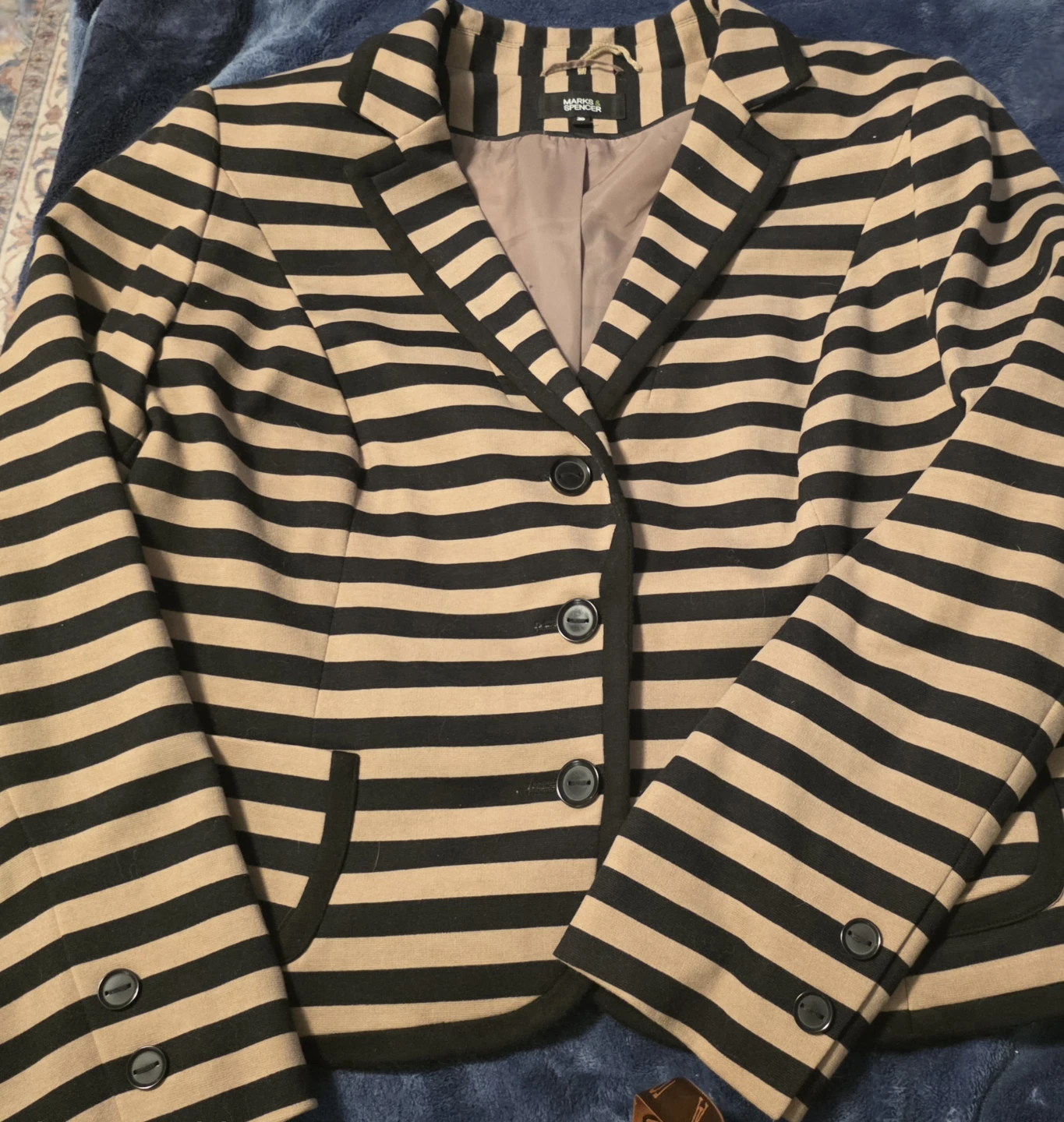 Marks & Spencer Striped Blazer - Size 48