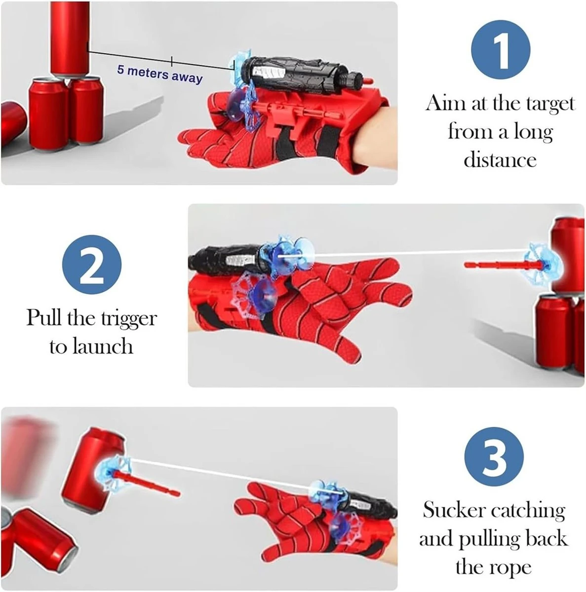 Spider-Man Toy Web Shooter Set with Mask and Gloves - photo 3
