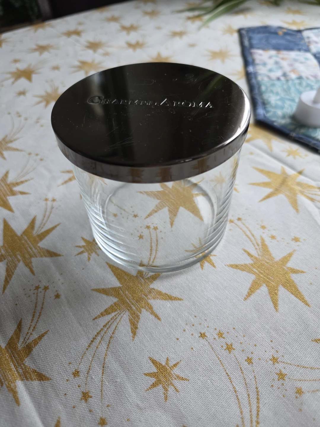 Empty Charmed Aroma Glass Candle Jar with Lid