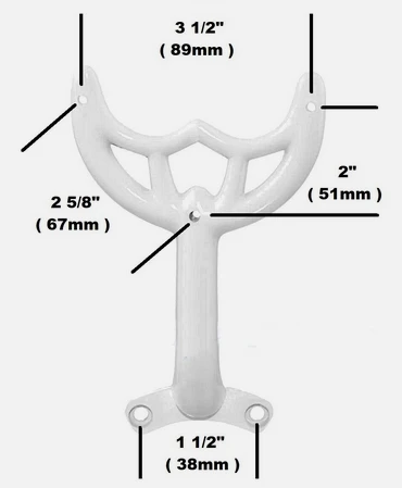 White ceiling fan blade arm bracket for 36"-42" fan - photo 2