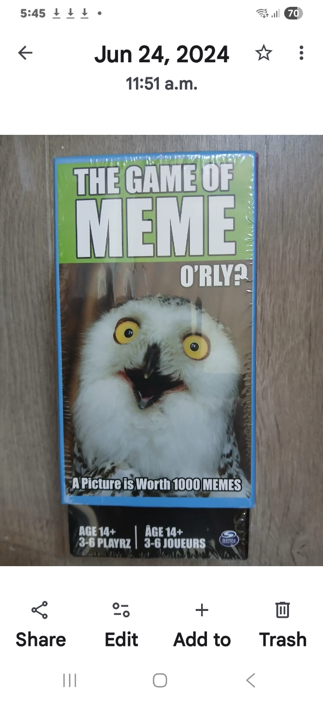 The Game of Meme O'RLY? Board Game. FIRM PRICE.