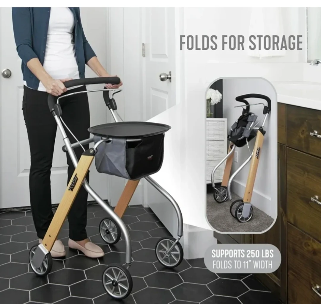 Indoor Rollator Walker with Tray - photo 2