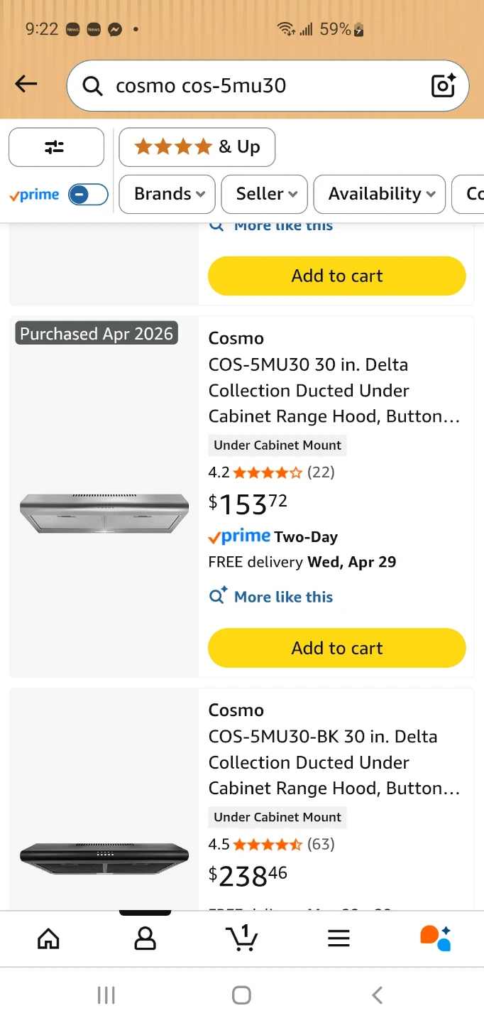 COSMO COS-5MU30 30 in. Under Cabinet Range Hood - photo 2