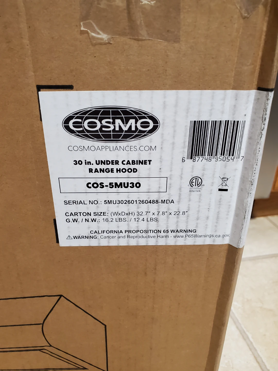 COSMO COS-5MU30 30 in. Under Cabinet Range Hood - photo 5