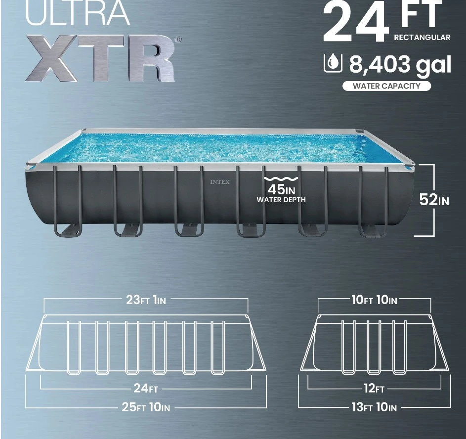 💯BRAND FKN NEW 💯INTEX 24ft X 12ft X 52in Ultra XTR Pool Set - photo 2