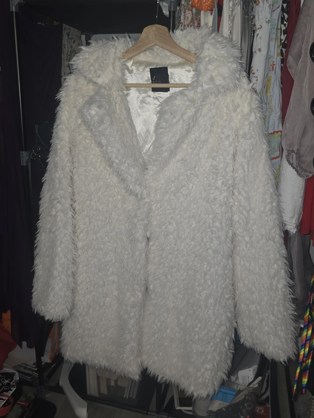 White Faux Fur Coat