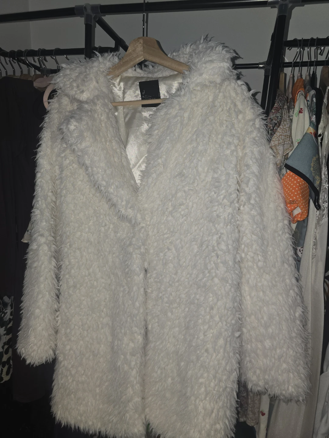 White Faux Fur Coat - photo 2